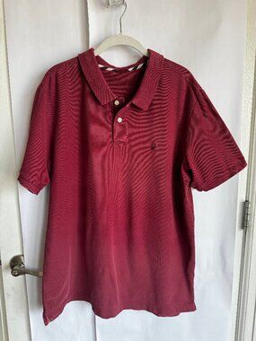 Nautica Washed Red Polo Shirt Men's Large